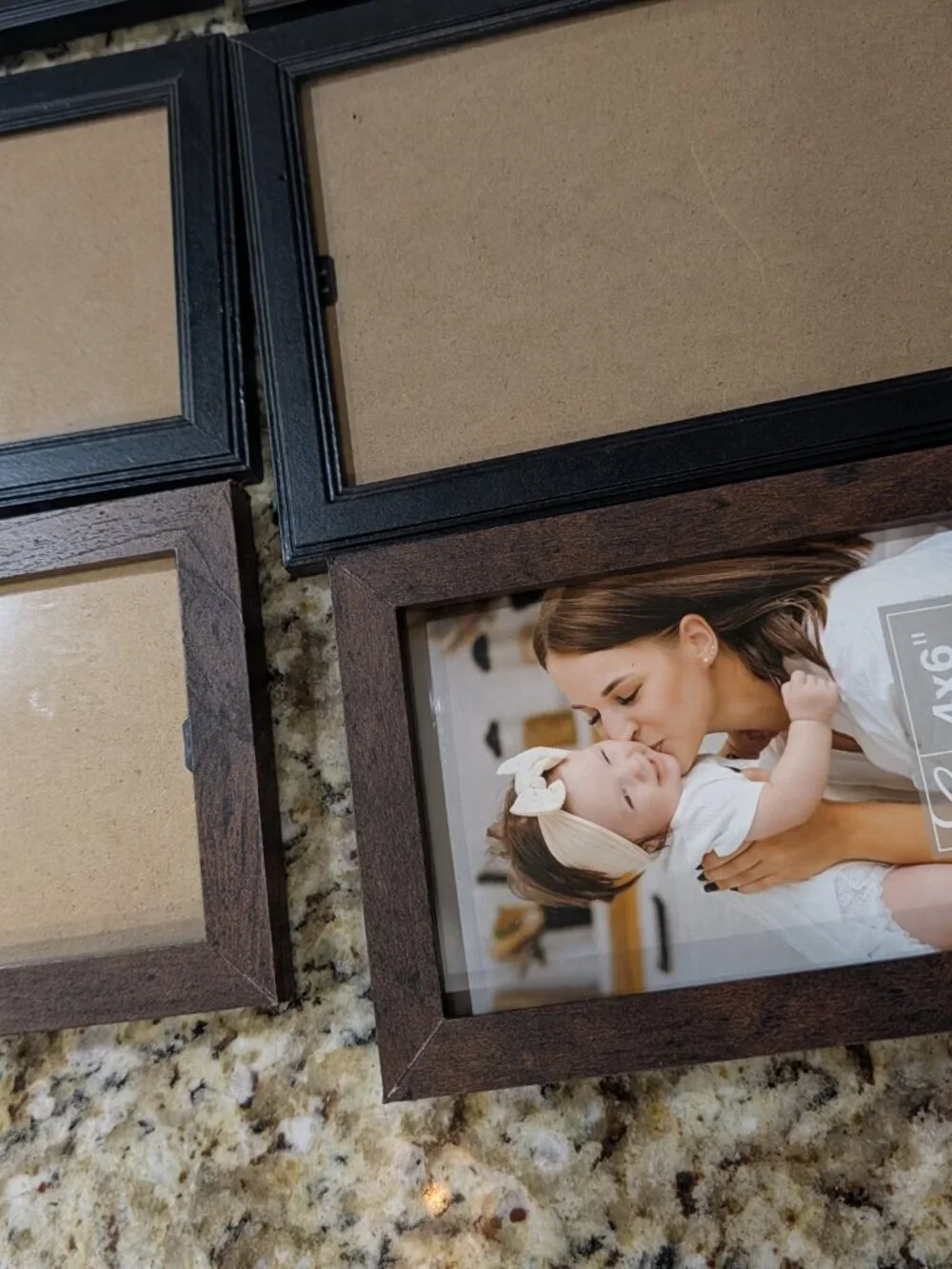 4x6 5x7 black brown wood collage home wall art decor frames set